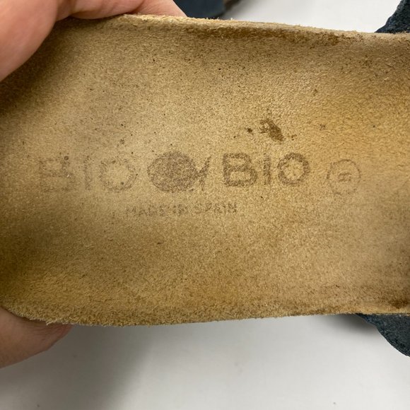 Bio Bio Womens Sandals Leather Wedge Slides Size 8 - Picture 11 of 13